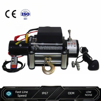 Treuil électrique automatique 12V 24V DC, étanche toutes saisons, 1,5 tonne, pour remorquage de véhicules et de remorques