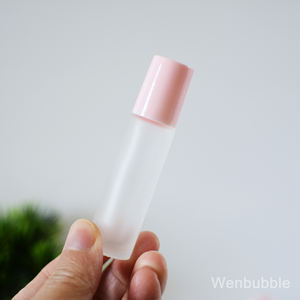Grosir 5ml 10ml botol rol parfum minyak esensial kaca merah muda bening buram pada - Product Image 5