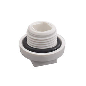 Ppr Pipe Plug 4 Inch With <b>Rubber</b> Seal External Thread White <b>Plastic</b> For Plumbing - Product Image 1