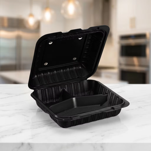 Best Selling Hinged Clamshell Hamburger <b>Containers</b> Microwave Safe Reusable MFPP Plastic Burger Box Disposable Lunch Box - Product Image 1