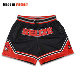 Pantalones Cortos de Baloncesto de Malla Transpirable de Alta Calidad al por Mayor, Personalizados, Estilo Urbano, Retro, de Secado Rápido - Product Image 1