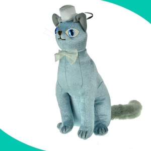 Debout en gros bleu et blanc <span class=keywords><strong>chat</strong></span> <span class=keywords><strong>jouet</strong></span> en peluche animal peluche <span class=keywords><strong>jouet</strong></span> - Product Image 4