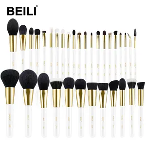 BEILI Trắng 32 Nano Sợi Len GXF Dê Tóc Foundation Powder Makeup Brushes Set Nhãn Hiệu Riêng Tùy Chỉnh Sang Trọng Bộ Bàn Chải Trang Điểm