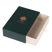 Boîtes cadeaux en carton rigide avec logo personnalisé, tiroir coulissant, boîtes cadeaux en papier avec poignée en ruban