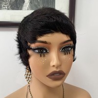 Perruque courte bob ondulée sans colle pour bébé, en cheveux humains, fabriquée à la machine, avec bandeau, pour femmes noires, sans dentelle, perruques africaines Mumeng