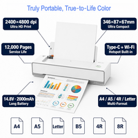 Impresora Bluetooth Confiable y Sencilla de Usar, Mini Impresora de Inyección de Tinta Portátil con Batería Recargable para Impresión Diaria