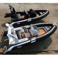 Bateau HAOHAI, yacht de luxe 8 places RIB580B avec coque en fibre de carbone CE 5,8 m/19 pieds, moteur hors-bord en aluminium pour la pêche et les loisirs