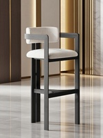 Chaise de bar médiévale, chaise de comptoir pour bar à domicile, tabouret à haute assise en bois massif avec dossier