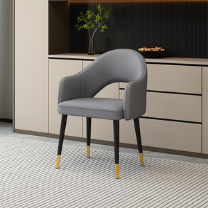 New model dining chair - Home-style <b>backrest</b> luxurious and premium high-end hotel restaurant chair negotiation chair - Product Image 4