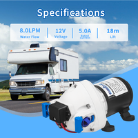 Mambaflo R3526144D Pompe à eau Flo-jet 12V DC Pompe à eau à trois chambres Pulvérisation agricole et irrigation goutte à goutte 3.0GPM 50PSI