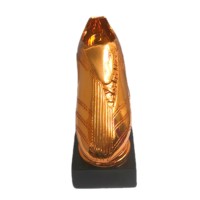 Trophée de chaussure d'or, ornement de récompense de figurine Statue commémorative moulée en 3D pour la décoration de bureau de compétition