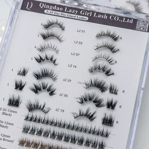 Nouvel arrivage de demi-bande de <span class=keywords><strong>cils</strong></span> auto-adhésifs à presser en fibre végétale pré-collée 5-7 jours Eyeliner <span class=keywords><strong>magnétique</strong></span> longue durée sans colle - Product Image 2