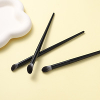 Pabrik hitam Ultra tipis ramping miring datar pegangan panjang Vegan alis Eyeliner Eye Shadow kuas rias