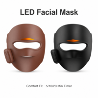 Masque facial en silicone à lumière rouge LED, double usage maison/salon/SPA, appareil de soin du visage avec bandeau réglable