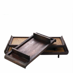 Bambou Tissé <span class=keywords><strong>Bois</strong></span> Maison Salon De Thé Thé <span class=keywords><strong>Plateau</strong></span> De Fruits Avec Base De <span class=keywords><strong>Pied</strong></span> - Product Image 6