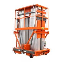 Plateforme de travail électrique hydraulique mobile à double mât Uni-Silent 10M 300Kg, élévateur à ciseaux en alliage d'aluminium modèle GTWY8-300-2