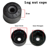 Cubiertas para Tuercas de Rueda de Coche para VW Volkswagen Jetta Polo Tiguan Golf Passat B6 Seat Leon Ibiza, Tapas para Tornillos de Neumáticos, Accesorios