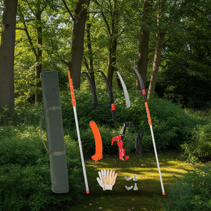 Kit de sécateur à perche manuel 24 pieds avec lame en acier à haute teneur en carbone et sac – Outils de taille d'arbres de jardin - Product Image 2