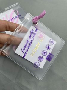 Bao Bì Đựng Trang Sức In Logo Tùy Chỉnh Chất Lượng Cao Bán Sỉ Túi Poly Có Khóa Kéo Nhựa PVC Mini Mờ - Product Image 4