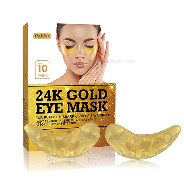 Productos más vendidos 2024 antiarrugas nano máscara de oro debajo del parche ocular 24K máscaras de ojos de oro con colágeno debajo de los parches oculares