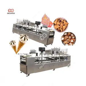 Factory Waffle Sleeve Ice Cream Cone Production Line Chocolate Ice Cream Waffle Cone Maker Machine