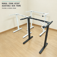 Support de bureau manuel en métal au design moderne, ergonomique, installation facile, pour usage domestique ou professionnel, réglage de la hauteur extensible, bureau escamotable