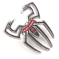 Fabricant de broches personnalisées : Broche araignée en strass, émail, logo personnalisé OEM, badge métallique pour cadeaux de mode et objets de collection