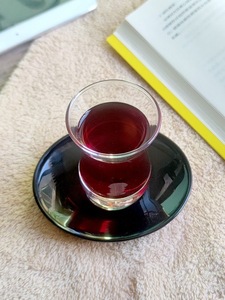 <span class=keywords><strong>Bicchieri</strong></span> da tè turchi in vetro nero senza piombo - Ecologici, infrangibili, lavabili in lavastoviglie per bevande calde, caffè e succhi di frutta - Product Image 6