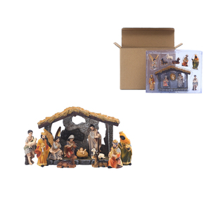Boîte-cadeau d'ornement de scène de groupe familial de Noël personnalisable petit artisanat en résine avec le père Noël pour la maison ou la fête - Product Image 3