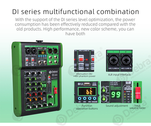 Professional 4-Channel <strong>Audio</strong> Mixer DJ Console Wired <strong>Handheld</strong> Microphone for Stage Studio PC Recording <strong>Audio</strong> <strong>Interface</strong> - Product Image 5