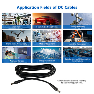 20AWG 2m <span class=keywords><strong>DC</strong></span> זכר לנקבה כבל מאריך חשמל 5.5mm X 2.1mm עבור ציוד לחדר מחשבים - Product Image 4