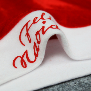 Crazy Party Adulte Personnalisé Chapeau De Père Noël Décoration Flanelle Imprimé Chapeau De Noël - Product Image 4