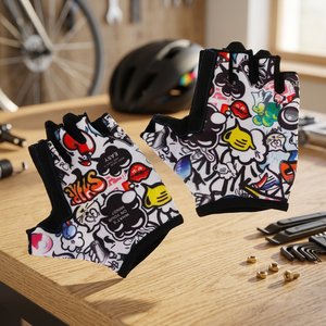 Children's Racing <b>Bike</b> Gloves Half-<b>Finger</b> Breathable Non-Slip for Pull-On Summer Monkey Bar Gloves for Boys and Girls - Product Image 3