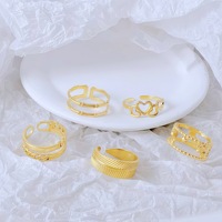 Montre-bague élégante en acier inoxydable plaqué or 18 carats pour femme, cadeau de mariage haut de gamme et tendance pour couples et hommes