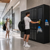 Casier intelligent de location d'équipements sportifs, casier intelligent de location de raquettes de padel pour clubs, terrains de tennis, gymnases