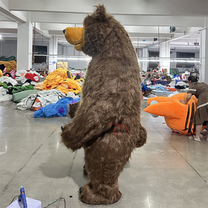 Costume da Mascotte Gonfiabile Gigante <span class=keywords><strong>Orso</strong></span> <span class=keywords><strong>Masha</strong></span> Marrone per Cosplay, Personaggio dei Cartoni Animati, Abito per Feste, Giochi ed Eventi di Halloween - Product Image 2