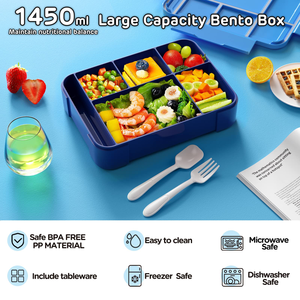 Lonchera Bento con Compartimentos a Prueba de Fugas, Personalizable con Logotipo, al por Mayor, OEM ODM, Contenedor de Alimentos Reutilizable con Empaque de Marca Privada - Product Image 3