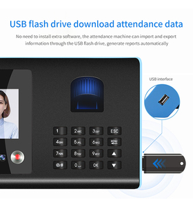 זיהוי פנים במספר שפות זמן נוכחות מכונת זמן מקליט טביעת אצבע ביומטרית זמן נוכחות מקליט - Product Image 3