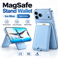 Portefeuille magnétique Magsafe N52 fin pour téléphone, porte-cartes, blocage RFID, support, béquille, cuir PU pour iPhone 15 14 13 Pro Max