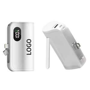 Mini Power Bank 3-in-1 con Display Digitale e Supporto per Cellulare, 4500/5000mAh, Doppia Testa con Cavo Integrato, Ricarica <span class=keywords><strong>Rapida</strong></span> 10W - Product Image 6