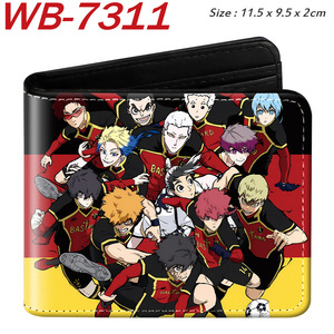 Cartera Plegable Corta Unisex con Estampado de Personajes de Anime Blue Prison, Estilo Japonés, 11.5x9.5x2cm, para Estudiantes - Product Image 2