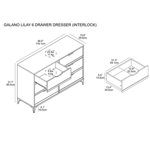 Cassettiera Moderna Minimalista Grigio Chiaro Testurizzata a 6 Cassetti con Maniglie a <span class=keywords><strong>Filo</strong></span>, Ecologica e Resistente per Camera da Letto e Soggiorno - Product Image 4