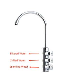 DOGO vente chaude <span class=keywords><strong>filtre</strong></span> eau réfrigérée et floue 3 voies évier de cuisine noir mat Tir débit robinet d'eau pétillante - Product Image 4