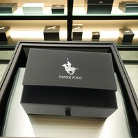 Cajas de Regalo de Lujo Personalizadas con Asa Negra, Tipo Concha, de Papel, con Logotipo Grabado, Empaque de Producto con Logotipo Personalizado de Lujo