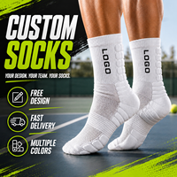 Chaussettes de sport personnalisées avec logo, chaussettes en coton à semelle épaisse et rembourrée, parfaites pour les événements sportifs de compétition