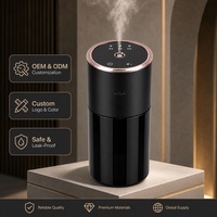 Diffuseur d'arômes intelligent pour voiture, cadre or rose, ultrasonique, nano-brume, grande capacité, réservoir d'huile, 3 modes de parfum pour voiture et maison