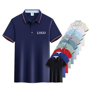 เสื้อโปโลชายขายส่ง ปักลายตามสั่ง เสื้อยืดคอปกสีพื้นสำหรับกอล์ฟ ระบายอากาศได้ดี แห้งเร็ว สวมใส่สบาย - Product Image 1