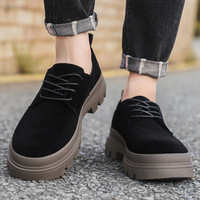 Chaussures Derby à plateforme, semelle épaisse et robuste, lacets, chaussures décontractées, antidérapantes, durables, confortables, respirantes, style streetwear, à porter toute la journée