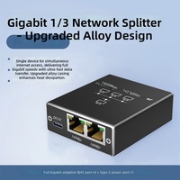 Splitter Jaringan Gigabit 1 ke 3 Port RJ45 Ethernet Splitter 1000Mbps Pembagi Kabel LAN untuk Ekstensi Jaringan