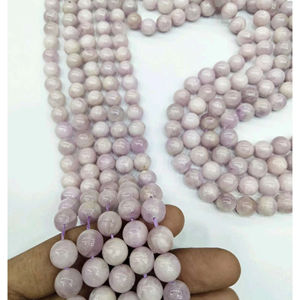 Natural Untreated Kunzite Gemstone Beads,Lavender Purple Mirani Agate From Rajasthan Love Theme - Product Image 1